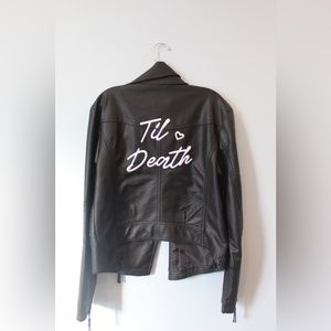 “Til death” bridal leather jacket